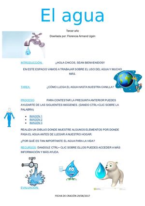 El Agua Webquest