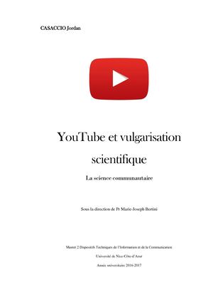 Calameo Youtube Et Vulgarisation Scientifique