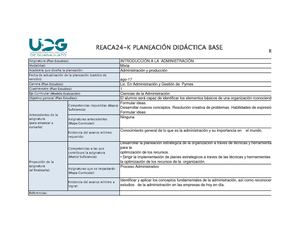 Planeación Introducción a la Administración