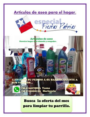 Artículos De Aseo Para El Hogar Septiembre