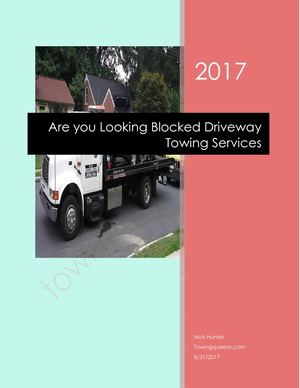 Blocked Driveway Towing In Astoria