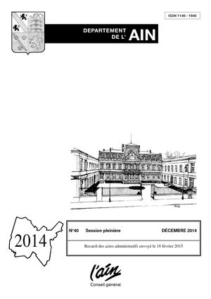 Recueil 40 Décembre 2014
