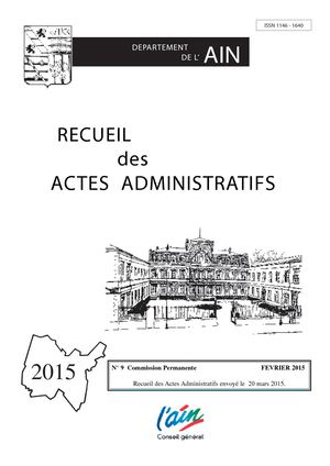 Recueil 9 Commission permanente Février 2015