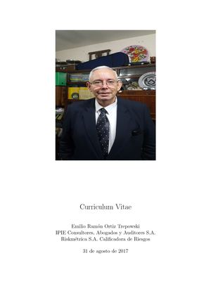 Cv Emilio Ramón Ortiz Trepowski Ipie Consultores Agosto 2017
