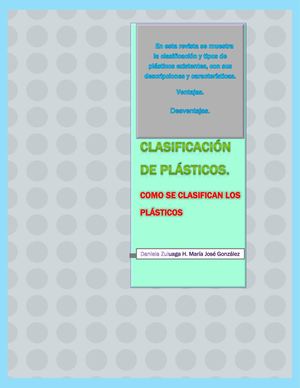 Clasificación De Plásticos