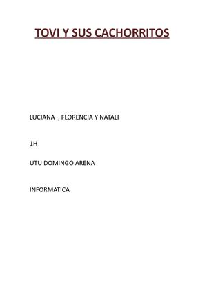 Tovi Y Sus Cachorritos Natali Luciana Florencia