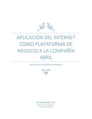 Abril Internet Como Plataforma De Negocios