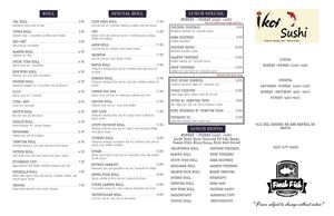 Ikoi Sushi Togo Menu