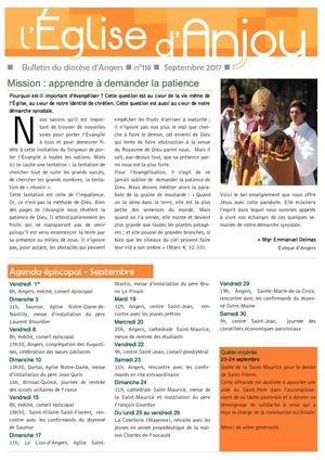 L'Eglise d'Anjou, septembre 2017, N°118