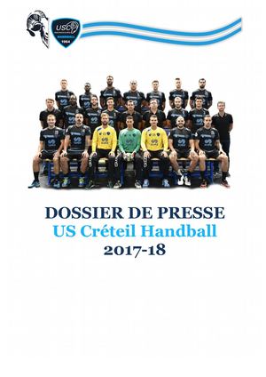 Dossier Presse USCHB 17 18