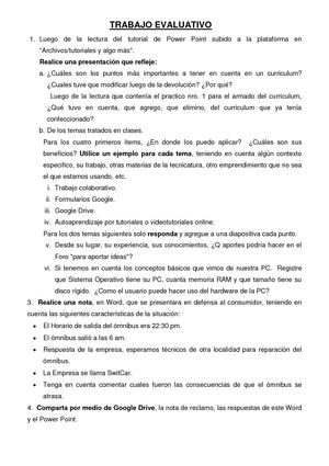 Trabajo Evaluativo