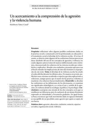Tesis Agresión Y Violencia Humana