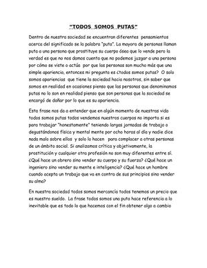 Todos Somos Putas (Español)