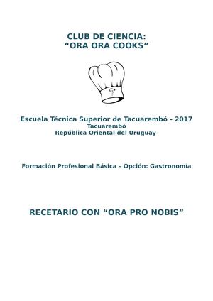 Recetario de Ora Pro Nobis