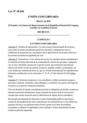 Ley De Union Concubinaria