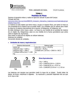 Tema Unidad De Masa
