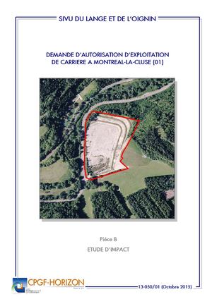 13 050 01 Piece B Etude D'impact