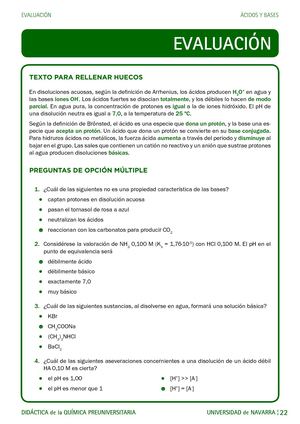 Química Evaluación 5