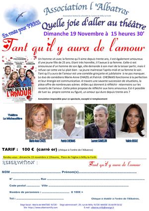 Théâtre Tant Qu'il Y Aura De L'amour