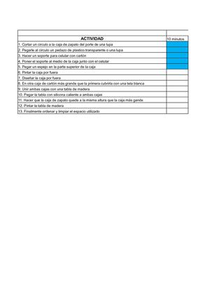Carta Gantt Trabajo Sala De Clases