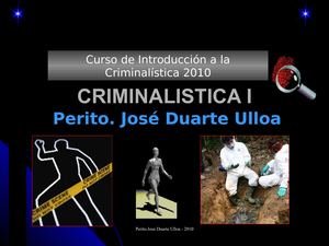 Introduccion A La Criminalistica Historia