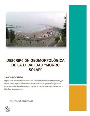 Descripción Geomorfológica De La Localidad
