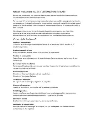 Potencia Tu Creatividad Para Ser El Mejor Arquitecto Del Mundo