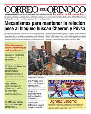 Correo del Orinoco del  miércoles 6 septiembre de 2017 No. 2.852