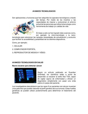 AVANCES TECNOLOGICOS