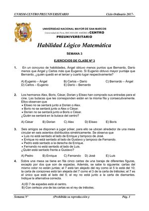 CEPRE UNMSM CEPRE 2017 I