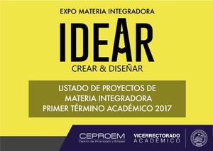 Listado De Proyectos Expo Materia Integradora Idear I Término Académico 2017