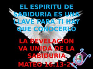 ESPIRITU DE SABIDURIA ES UNA LLAVE
