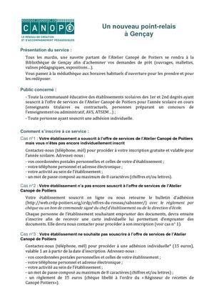 Atelier Canopé Poitiers - Point-relais Gençay