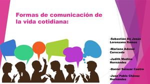 Formas de Comunicación de la Vida Cotidiana