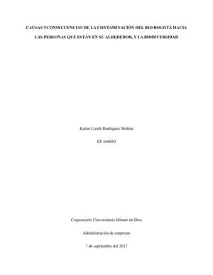 Contaminacion Del Rio Bogota