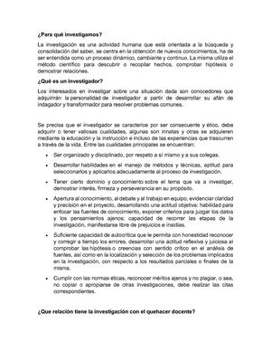 Para Qué Investigamos