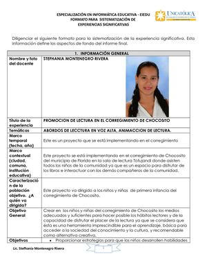 Experiencias Stefhania