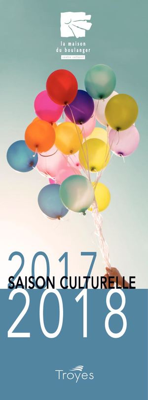 Maison du Boulanger Programme 2017 2018