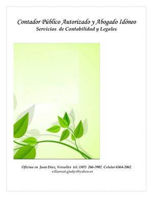 Propuesta De Honorarios Contables Lic Gladys Villarreal