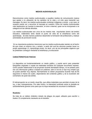 Medios Audiovisuales