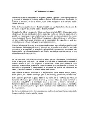 Medios Audiovisuales