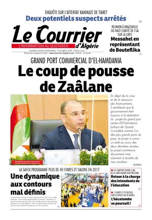 Le Courrier D'Algérie Du 10 Septembre 2017