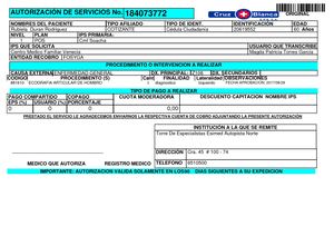 Autorización Cruz Blanca
