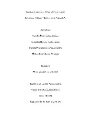 Informe Servicio Al Cliente Completo