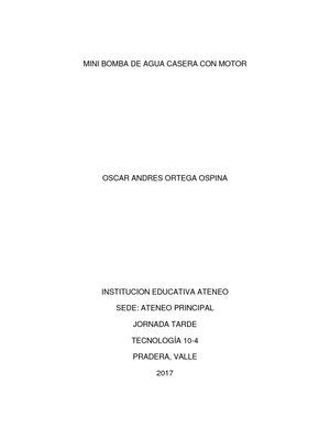 Mini bomba de agua casera