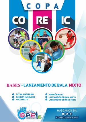 5.- BASES DE LANZAMIENTO DE BALA  MIXTO - IX COREIC 2017