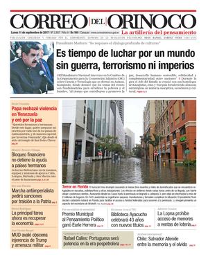 Correo del Orinoco del lunes 11 septiembre de 2017 No. 2.857