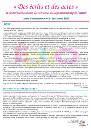 Lettre D'information Septembre 2017