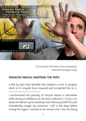 Flyer On The Film : François Nasica; Painting The Path
