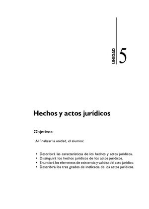 HECHOS Y ACTOS JURÍDICOS 1